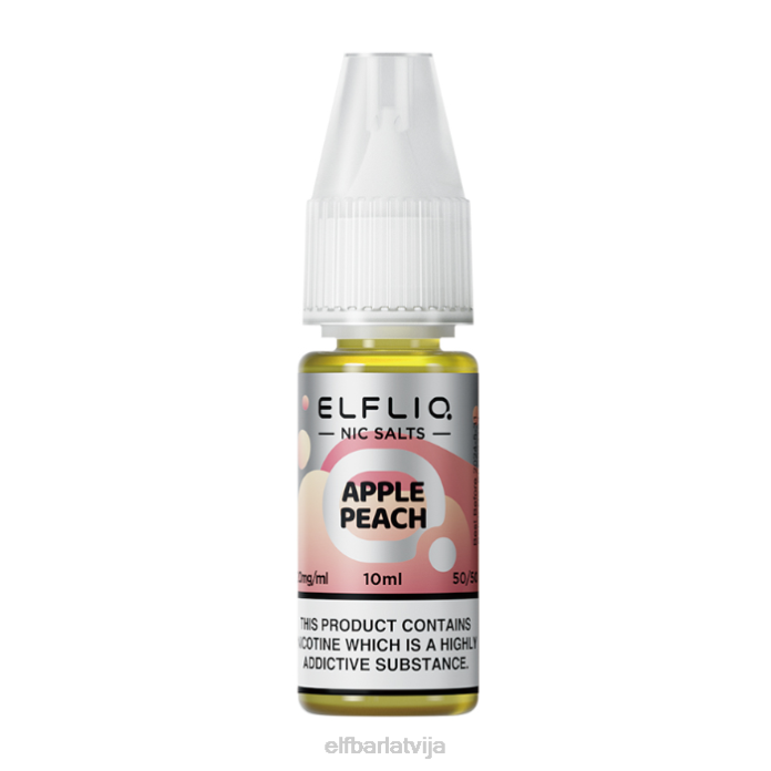 elfbar elfliq ābolu persiku nic sāļi - 10ml-10 mg/ml 8L4F219