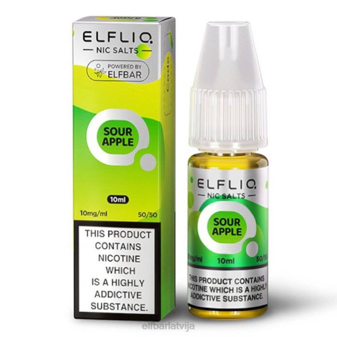 elfbar elfliq nic salts - skābs ābols - 10ml-10 mg/ml 8L4F169