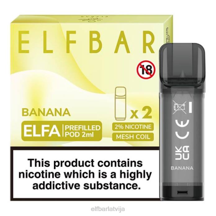 elfbar elfa pildīta pāksts - 2 ml - 20 mg (2 iepakojumi) 8L4F107 zemeņu kivi