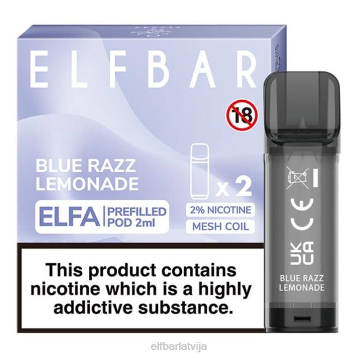 elfbar elfa pildīta pāksts - 2 ml - 20 mg (2 iepakojumi) 8L4F115 zemeņu saldējums