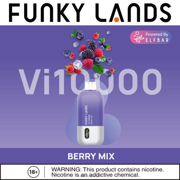 ELFBAR funky lands vienreizējās lietošanas vape vi10000 puffs B2NP163 melleņu rožu piparmētra